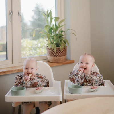 Mushi- Long Sleeve Bib - Retro Flowers