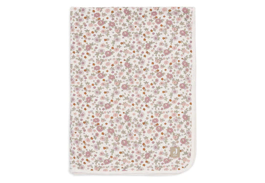 Jollein-Decke Wiege Jersey 75x100cm Retro Flowers-Mehrfarbig