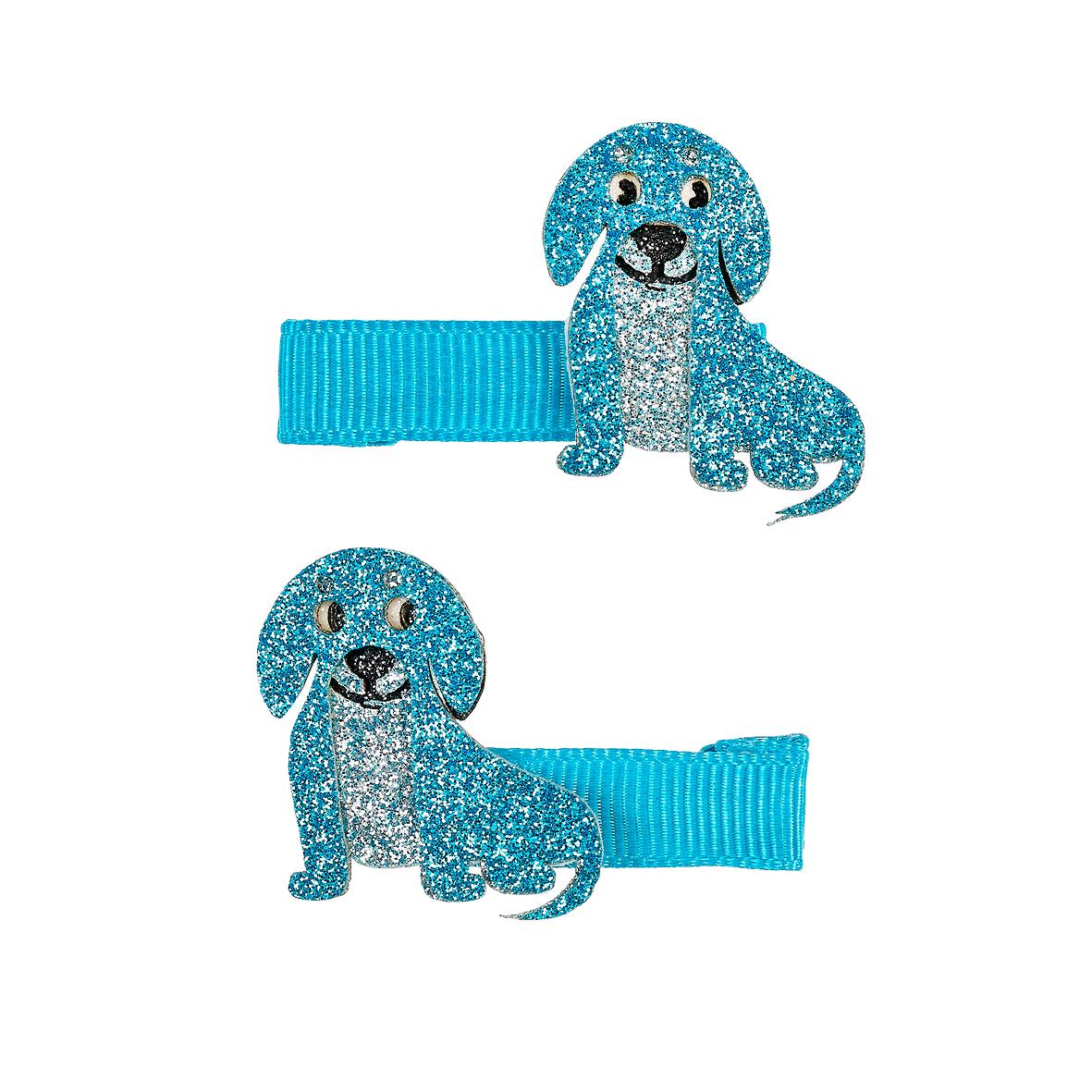 Haarklammer Veera Hund blau (2 Stck/Karte, 1 Karte)