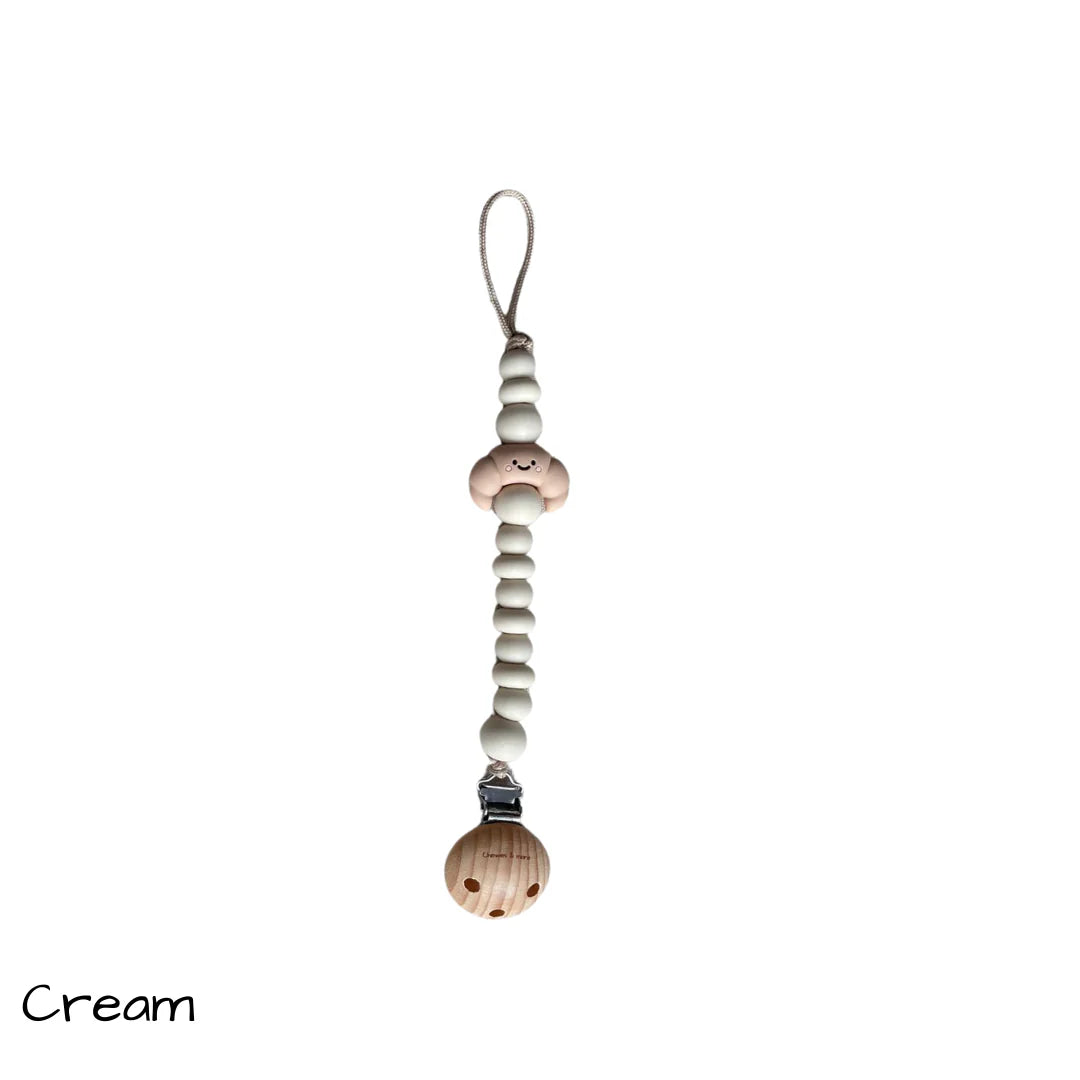 Chewies & more- Schnullerkette- Croissant-- cream