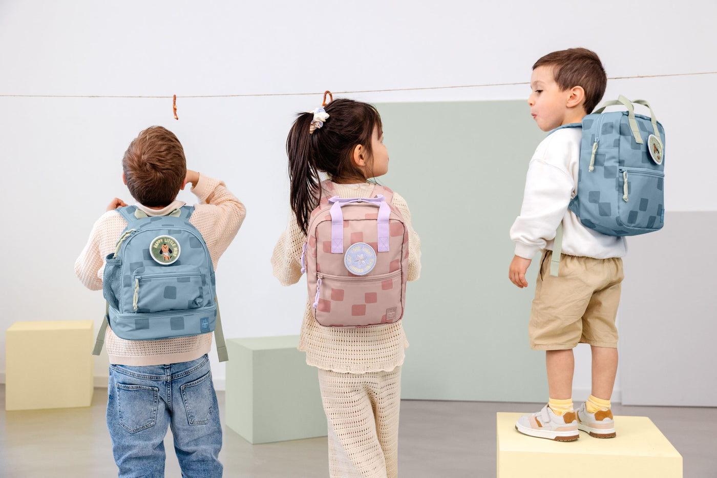 Lässig- Kindergartenrucksack Mini - Pattern Party, Blau