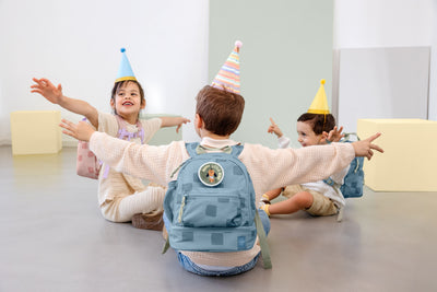 Lässig- Kindergartenrucksack Mini - Pattern Party, Blau