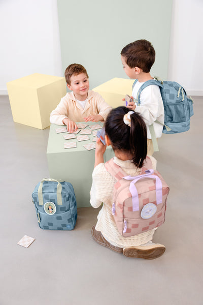 Lässig- Kindergartenrucksack Mini - Pattern Party, Blau