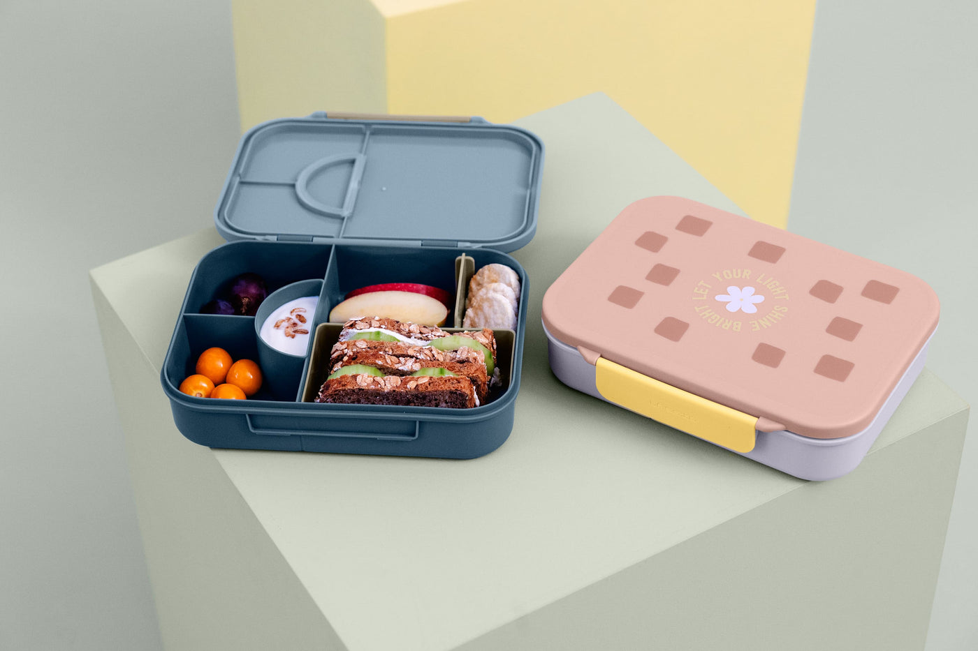 Lässig-Brotdose Kinder - Bento Lunchbox, Pattern Party Blau
