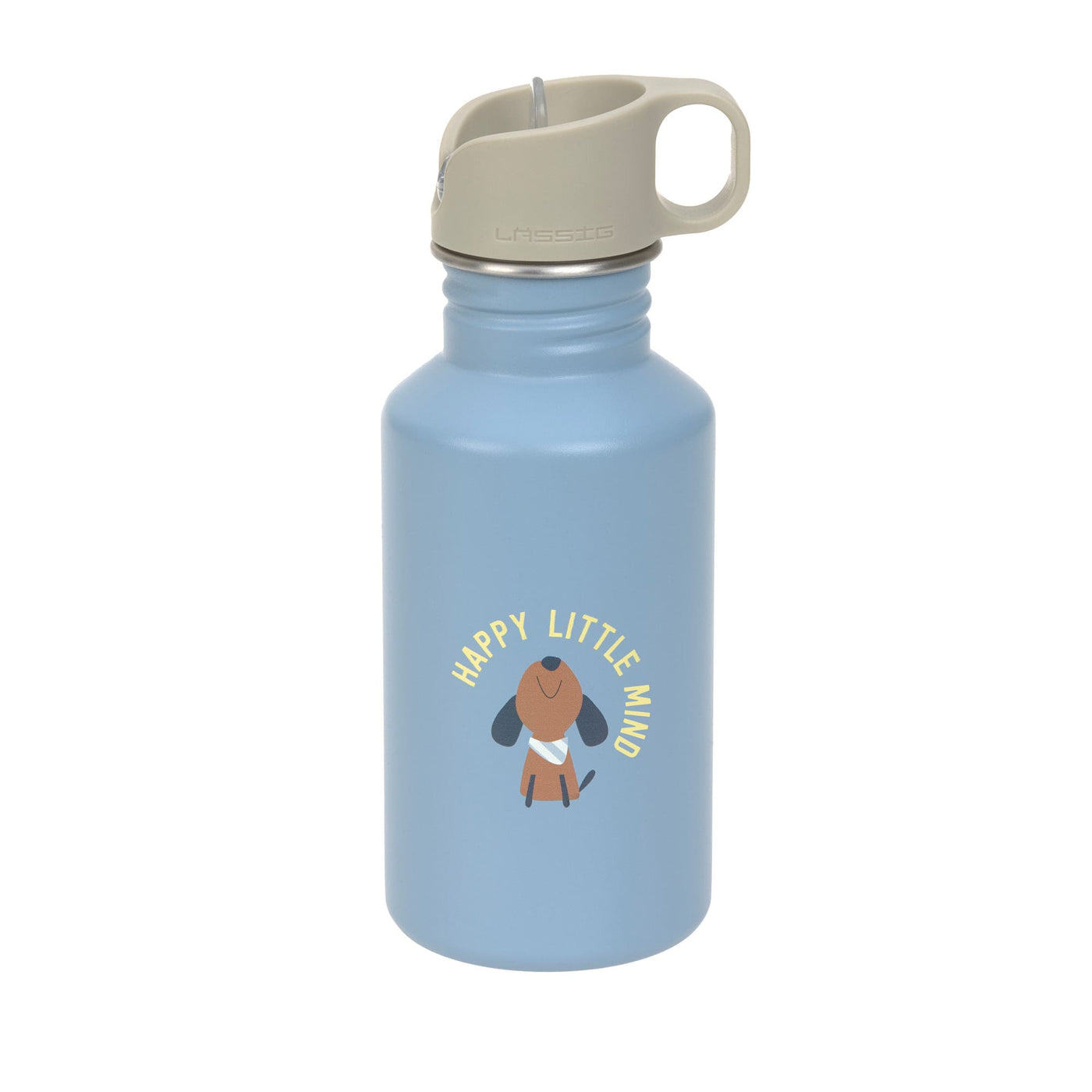 Lässig- Edelstahl Kinder Trinkflasche 500 ml - Pattern Party, Blau