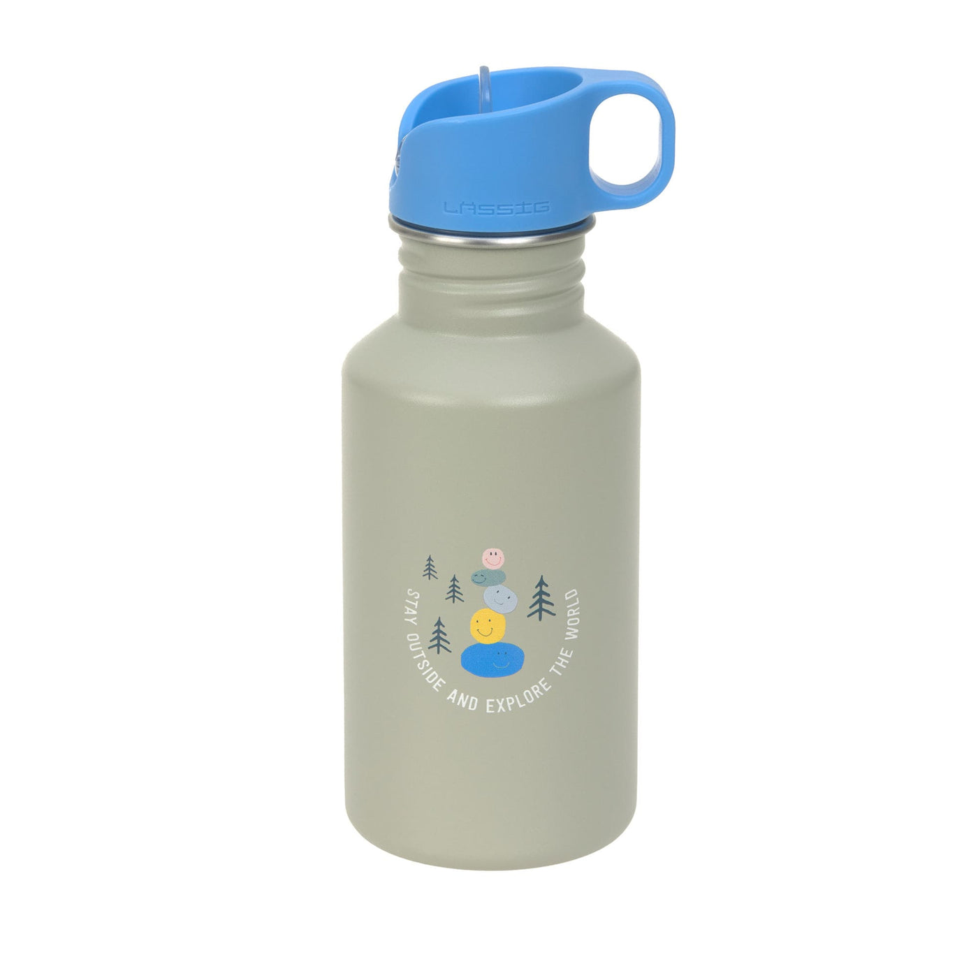 Lässig- Edelstahl Kinder Trinkflasche 500 ml - Sunny Explorer, Grün