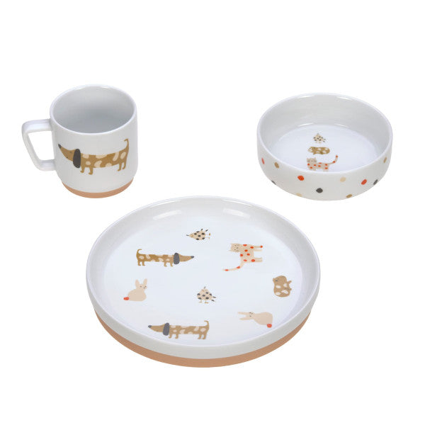 Dish Set Porcelain/Silicone Little Mateys