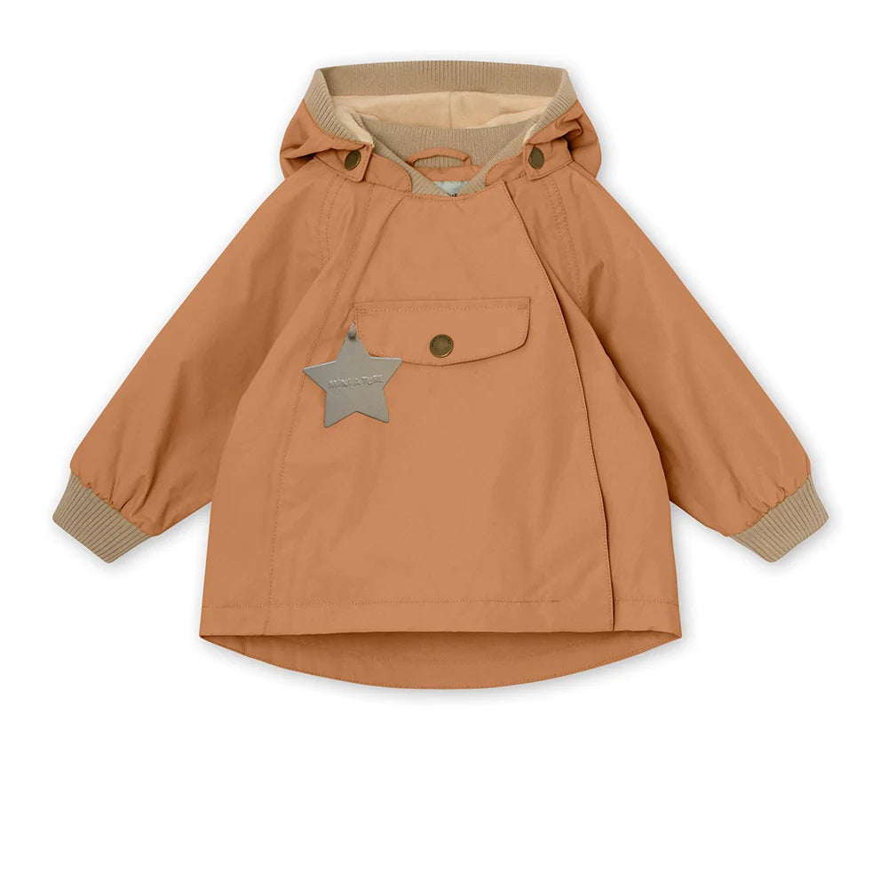 Mini A Ture - Wai fleece lined spring jacket. GRS - Sandstorm