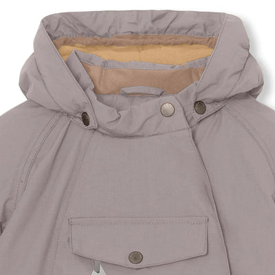 Mini A Ture-Wang fleece lined winter jacket. GRS-Zinc Purple