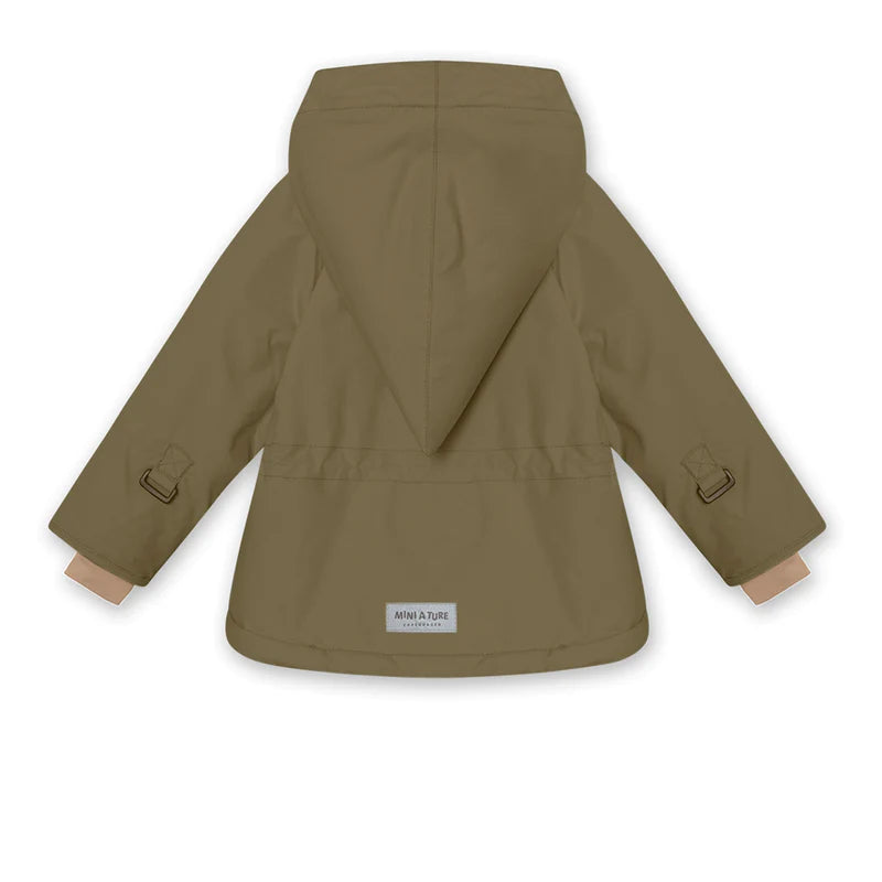 Mini A Ture-Wally fleece lined winter jacket. GRS-Capers Green