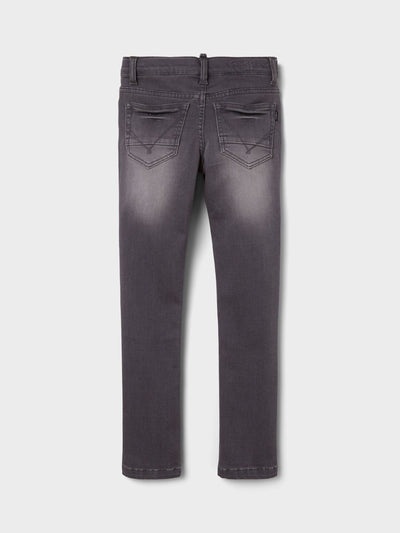 name it - NKMTHEO DNMCLAS PANT NOOS - Dark Grey Denim