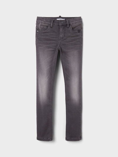 name it - NKMTHEO DNMCLAS PANT NOOS - Dark Grey Denim