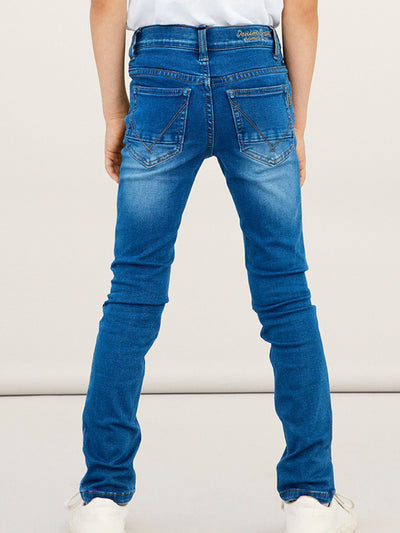 name it - NKMTHEO DNMCLAS PANT NOOS - Medium Blue Denim