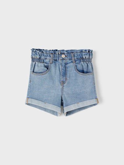 name it - NKFBELLA DNMTAZZA HW SHORTS NOOS - Light Blue Denim