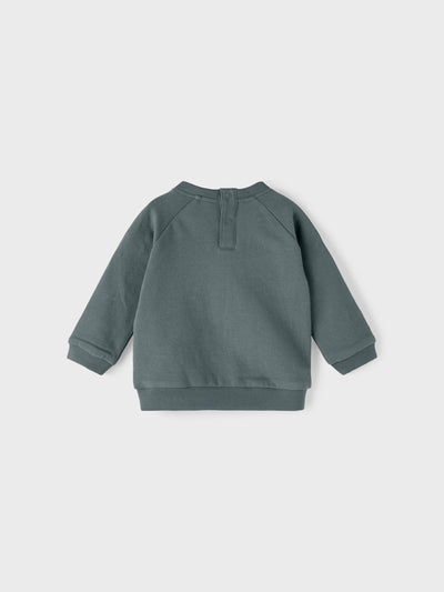 name it - NBMOLAF LS SWEAT BRU - Balsam Green