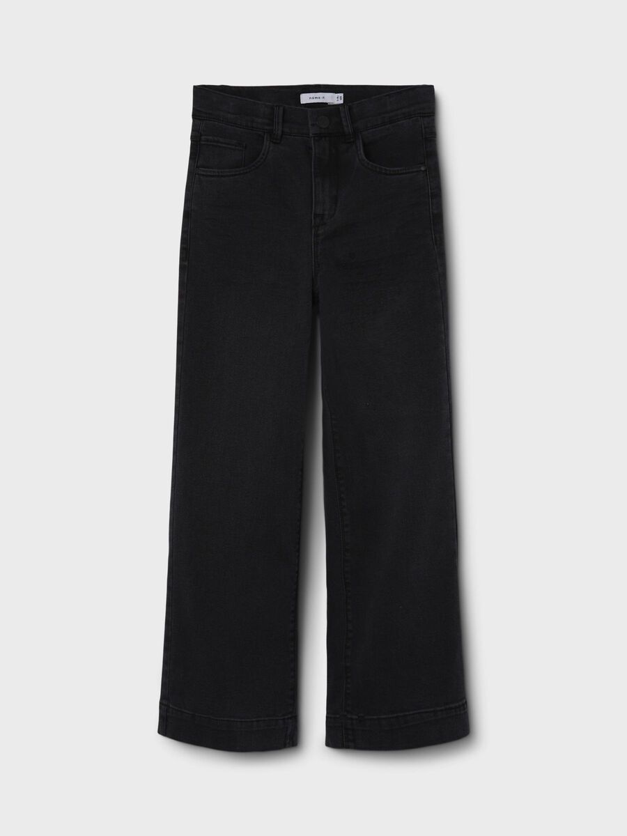 name it - NKFROSE HW WIDE JEANS 1356-ON NOOS - Black Denim