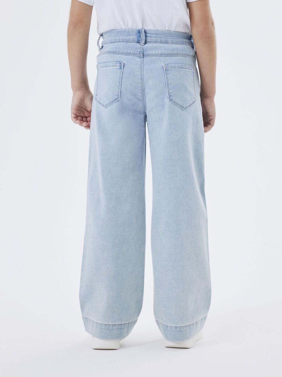 name it - NKFROSE HW WIDE JEANS 1356-ON NOOS - Light Blue Denim