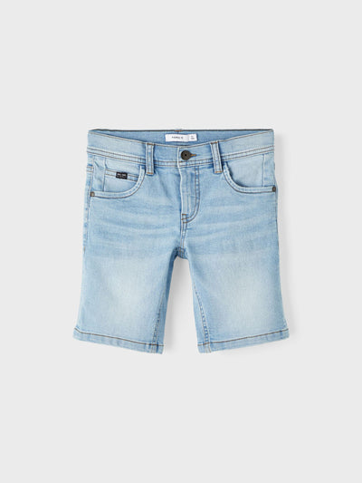 name it - NKMRYAN DNMATHRIS LONG SHORTS TB - Light Blue Denim