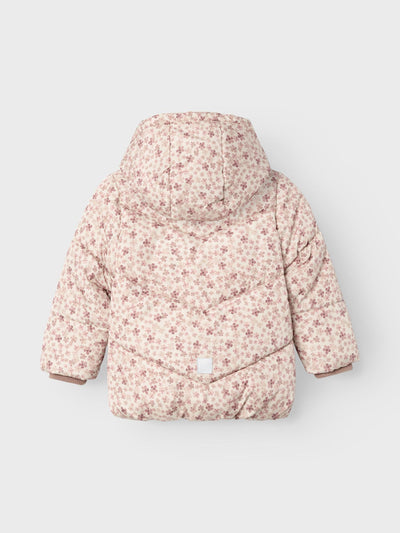 name it - NMFMAY PUFFER JACKET SOFT FLOWER - Moonbeam