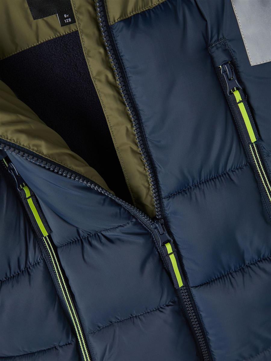 name it - NKMMONTEL PUFFER JACKET REFL. BLOCK NOOS - Dark Sapphire