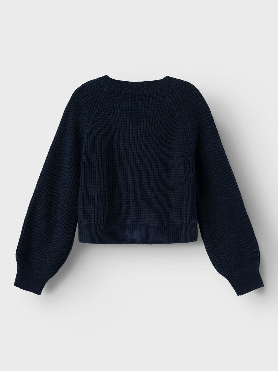 name it-NKFVALEA LS SHORT KNIT CARD S1-Dark Sapphire