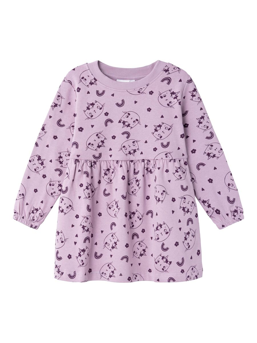 name it-NMFVILUBA LS SWE DRESS BRU S1-Lavender mist