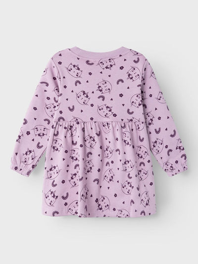 name it-NMFVILUBA LS SWE DRESS BRU S1-Lavender mist