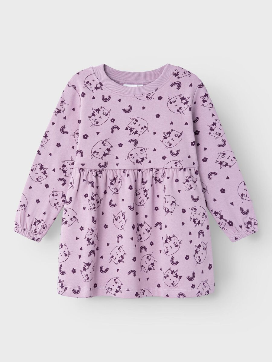 name it-NMFVILUBA LS SWE DRESS BRU S1-Lavender mist