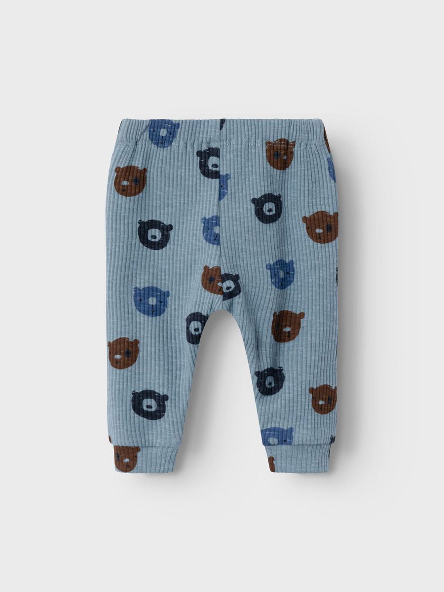 name it-PRINT HOSE blau teddy