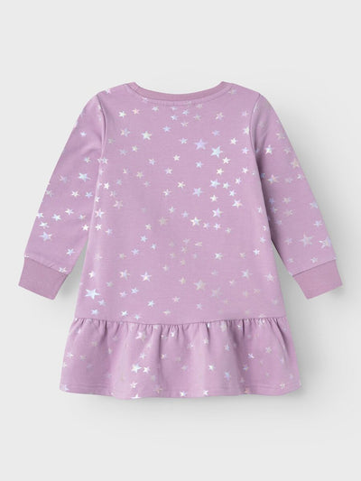 name it-NMFROSILIA LIGHT SWEAT DRESS BRU-Lavender Mist