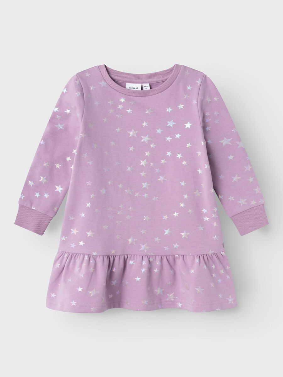 name it-NMFROSILIA LIGHT SWEAT DRESS BRU-Lavender Mist