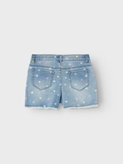 Name it-NKFROSE HW MOM DNM SHORTS 3555-ON F-Medium Blue Denim