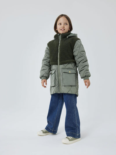 Name it-NKFMIKA LONG JACKET1-Agave Green