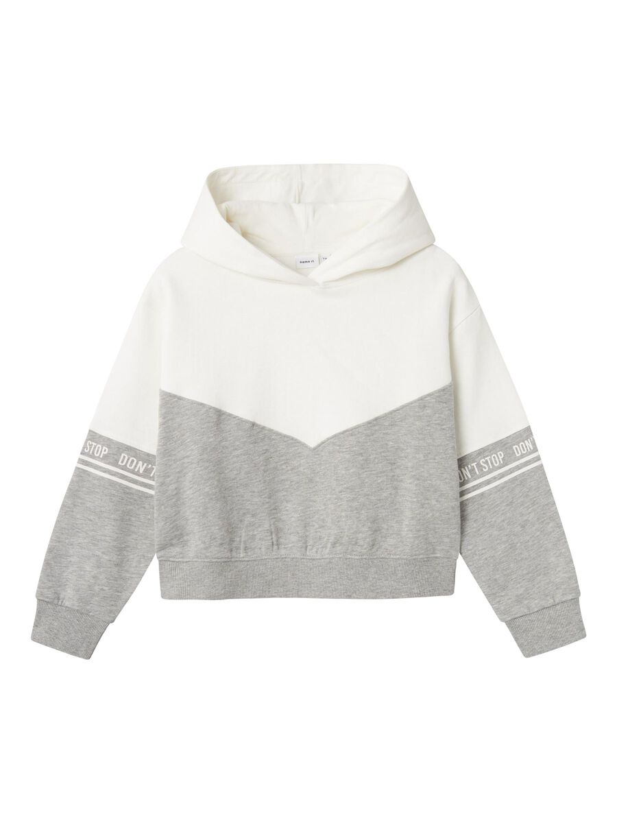 Name it-NKFNOLI LS SHORT RLX SWEAT WH BRU-Grey Melange