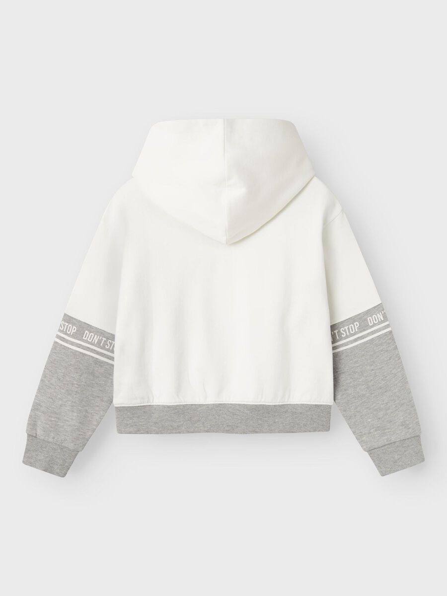 Name it-NKFNOLI LS SHORT RLX SWEAT WH BRU-Grey Melange