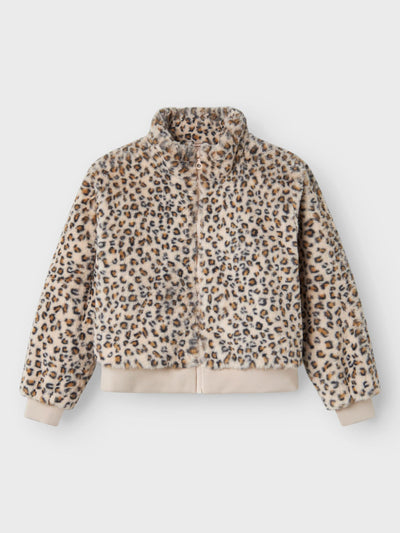Nameit - NMFMILA JACKET W HOOD PB / Oxford Tan/Leo