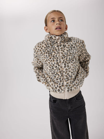 Nameit - NMFMILA JACKET W HOOD PB / Oxford Tan/Leo