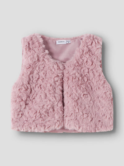 Name it-NMFNANO FAKE FUR VEST-Burnished Lilac