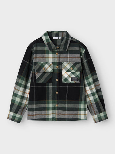 Name it-NKMNORRIS LS OVERSHIRT-Garden Topiary