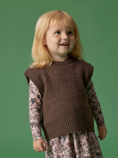 Name it-NMFNEIFYLY KNIT SLIPOVER-Peppercorn