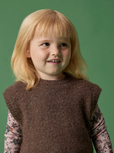 Name it-NMFNEIFYLY KNIT SLIPOVER-Peppercorn