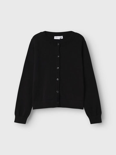 Name it-NKFVALANE LS KNIT CARD NOOS-Black
