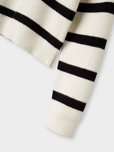 Name it-NKFVNILLA LS SH KNIT-Cloud Dancer