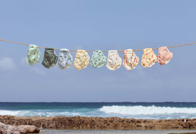 Lässig-Schwimmwindel Baby - Surfbrett, Weiß