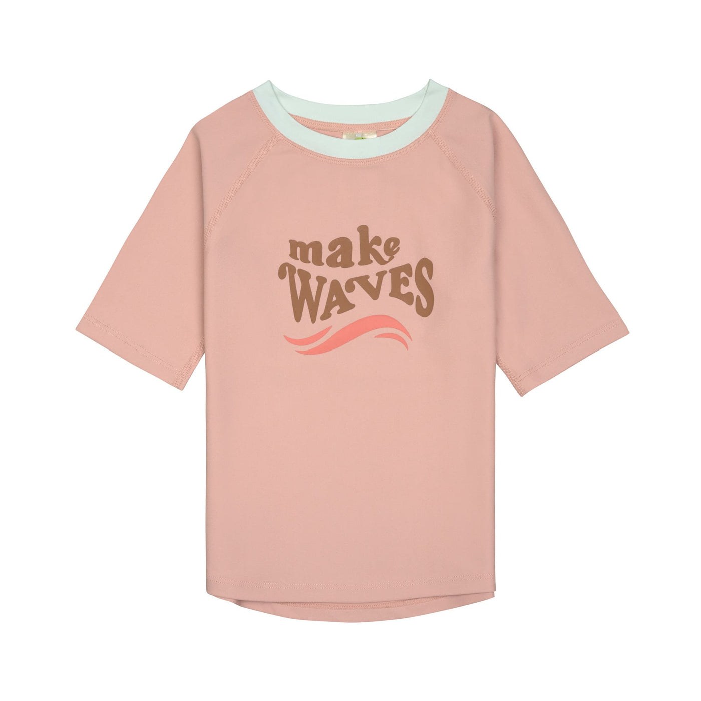 Lässig-UV Shirt Kinder Kurzarm - Wellen, Rosa