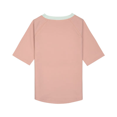 Lässig-UV Shirt Kinder Kurzarm - Wellen, Rosa