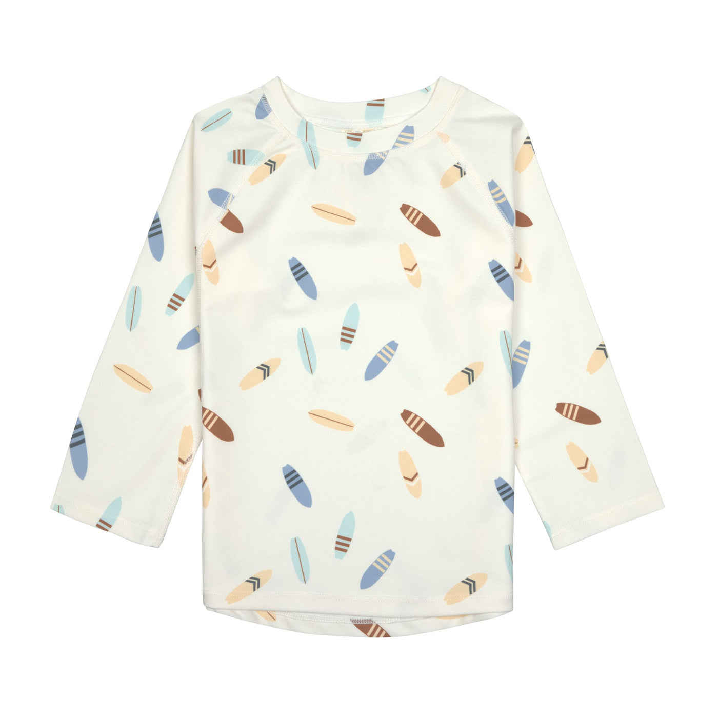 Lässig-UV Shirt Kinder Langarm - Surfbrett, Weiß