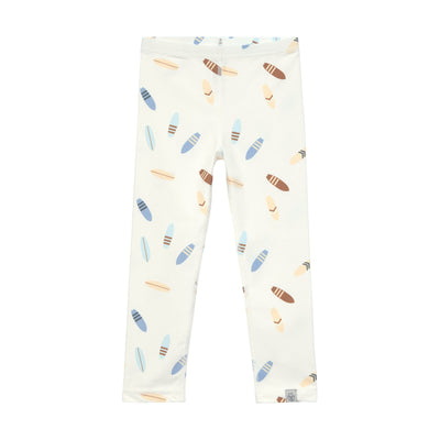Lässig-Badehose Kinder Lang (UV-Schutz) - Surfbrett, Weiß