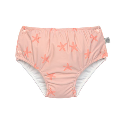 Lässig-Schwimmwindel mit Druckknöpfen - Seestern, Rosa