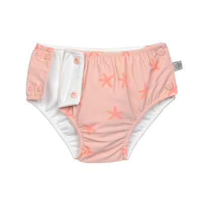 Lässig-Schwimmwindel mit Druckknöpfen - Seestern, Rosa